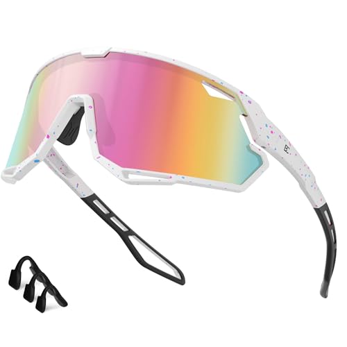 Bircenpro Fahrrad-Sonnenbrille für Herren und Damen, UV400-Schutz, Sportbrille, Lauf-Sonnenbrille für Baseball, MTB, Golf, Softball von Bircenpro