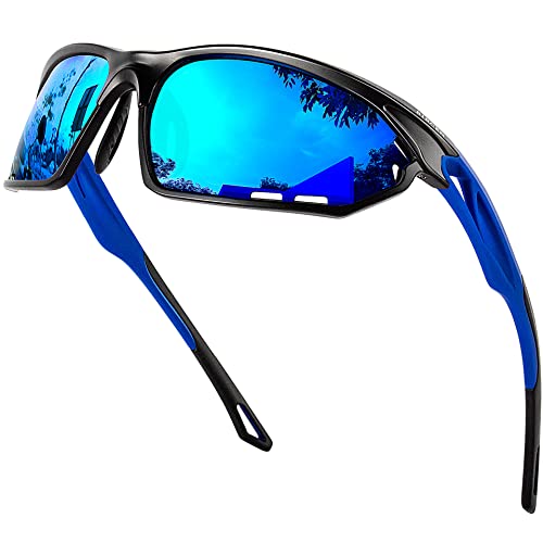 Bircenpro Sport Sonnenbrille für Herren Polarisiert: UV Schutz Verspiegelt Sportbrille für Männer Baseball Radfahren Fahren Angeln Golf Motorrad Laufen von Bircenpro