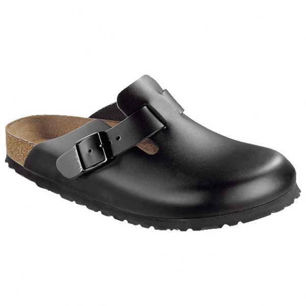 Birkenstock - Boston Natural Leather - Sandalen Gr 43 - Regular schwarz von Birkenstock