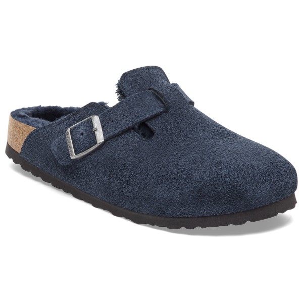 Birkenstock - Boston Suede Shearling - Sandalen Gr 43 - Regular blau von Birkenstock