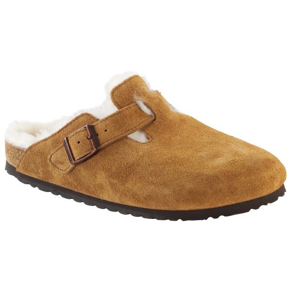 Birkenstock - Boston Suede Shearling - Sandalen Gr 43 - Regular braun von Birkenstock