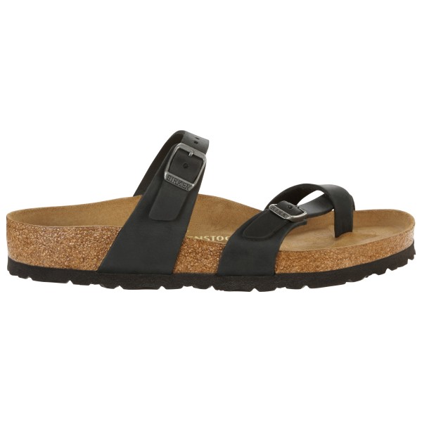 Birkenstock - Mayari Oiled Leather - Sandalen Gr 41 - Regular braun/schwarz von Birkenstock