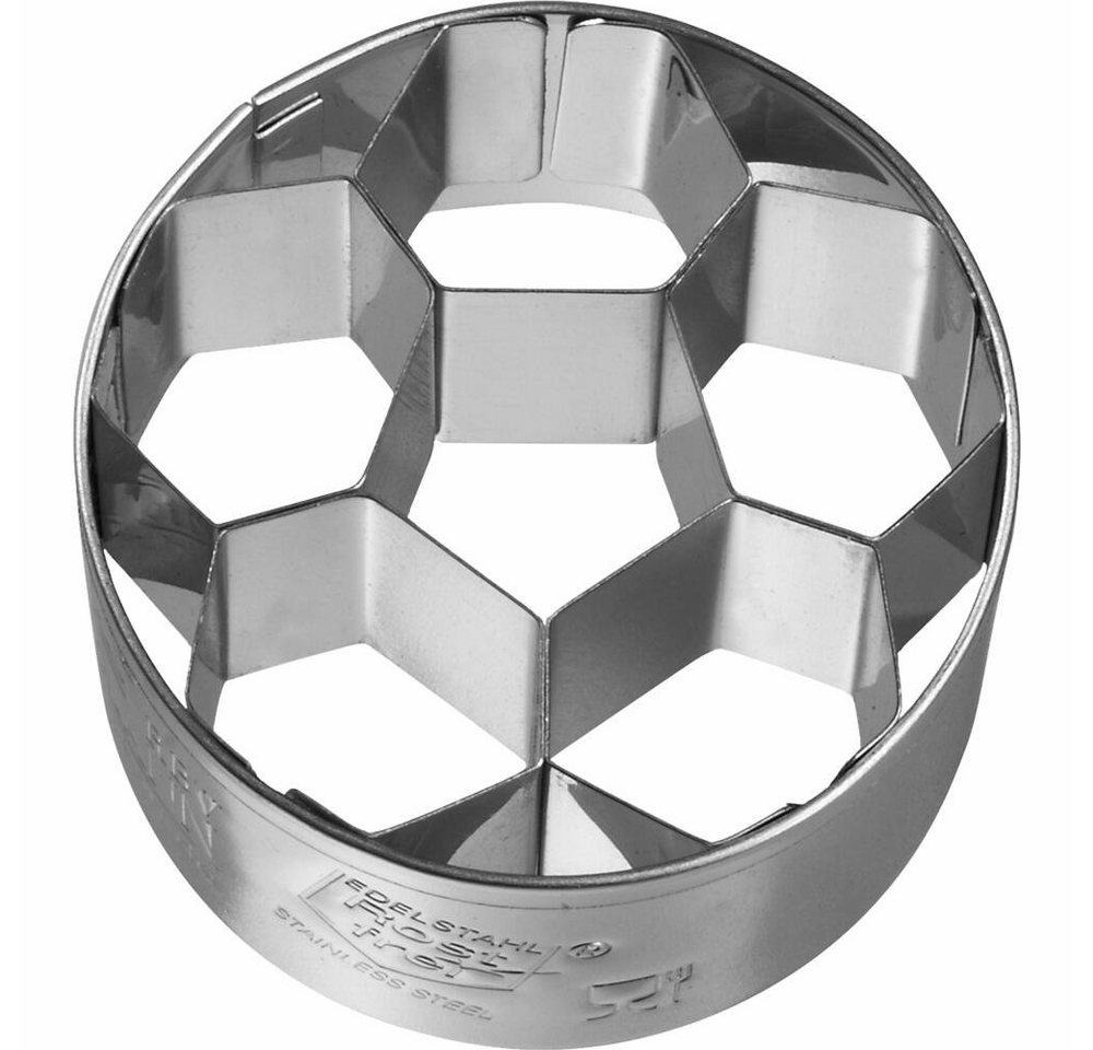 Birkmann Ausstechform Fußball klein 4.5 cm, Edelstahl von Birkmann