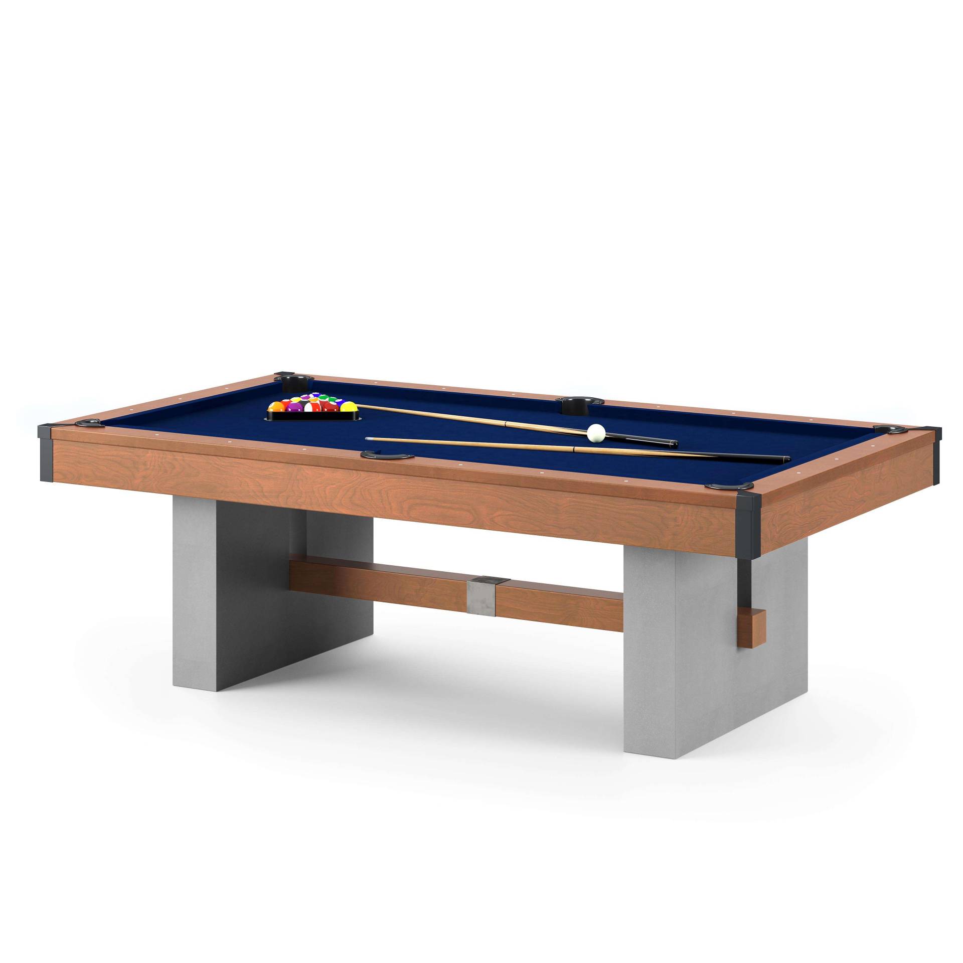 Bison Billardtisch "Loft Schiefer", EuroSpeed, Blau, 9ft (Spielfeld 254x127 cm) von Bison