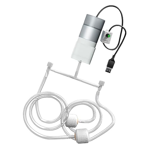 Aquarium-Luftpumpen, USB, kleiner Sauerstoffgeber für Aquarien, Luftkompressor, Belüfter, tragbares Aquarium-Zubehör, USB-Luftpumpen, Stein, tragbar von Bjebndd