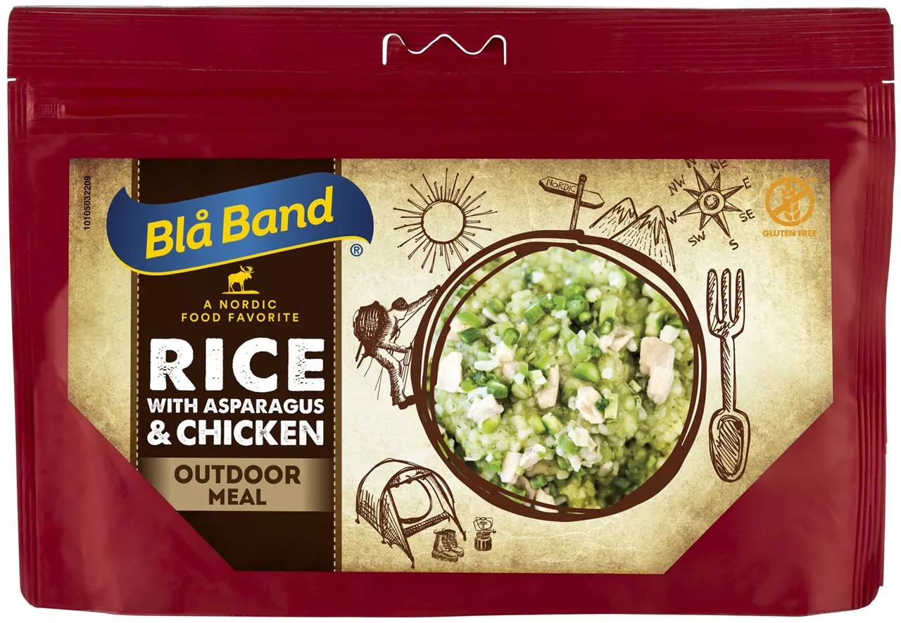 Reis mit Spargel und Hühnchen von Blå Band