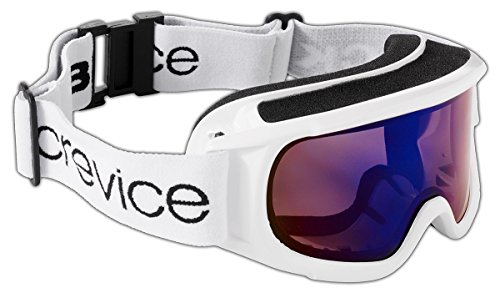 Black Crevice Damen Skibrille mit Doppelscheibe, BCR041003, weiß/Smoke Blue… von Black Crevice