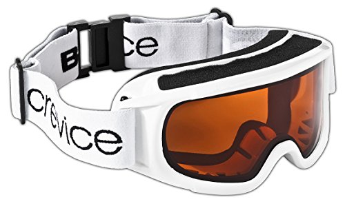Black Crevice Damen Skibrille mit Doppelscheibe, BCR041003, weiß/orange… von Black Crevice