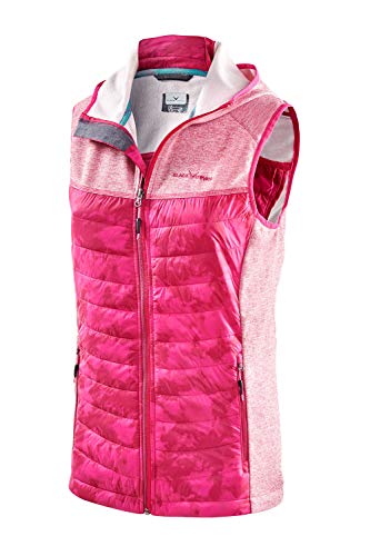 Black Crevice Damen ärmellose Weste mit Kapuze, pink, Gr.38 von Black Crevice