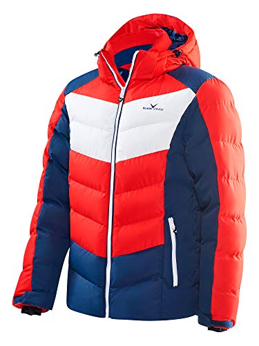 Black Crevice Herren Skijacke, rot/blau/weiß, 60 von Black Crevice