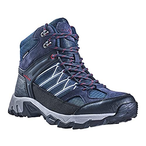 Black Crevice Herren Trekkingschuhe High, Wasserdicht,blau/rot, 42 von Black Crevice