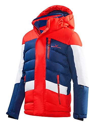 Black Crevice Kinder Skijacke, rot/blau/weiß, 140 von Black Crevice