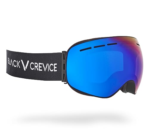 Black Crevice Skibrille, mit sphärischen Gläsern, Black/Blue revo von Black Crevice