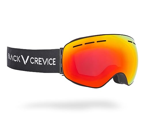 Black Crevice Skibrille, mit sphärischen Gläsern, Black/red revo von Black Crevice