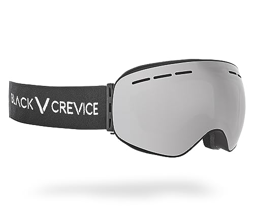 Black Crevice Skibrille, mit sphärischen Gläsern, Black/Silver Mirror von Black Crevice