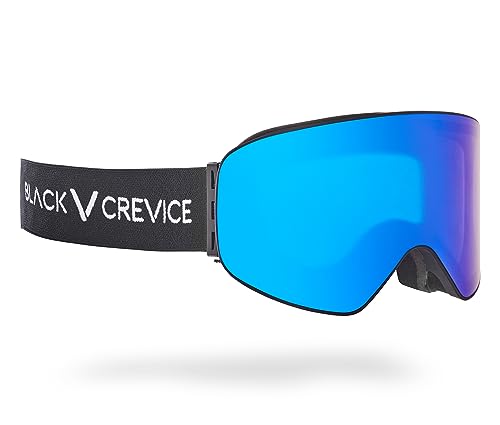 Black Crevice Skibrille, mit zylindrischen Gläsern, Black/Blue revo von Black Crevice