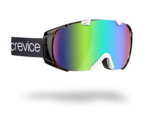 Black Crevice Skibrille Flachau I Skibrille für Brillenträger I Ski-Brille I bruchfeste Doppelscheibe I Anti-Fog-Beschichtung & UV 400 Schutz I größenverstellbar… von Black Crevice
