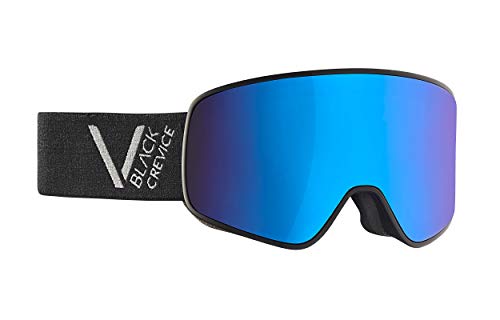 Black Crevice Skibrille – Schladming – Doppelscheibe, Anti-Fog-Beschichtung, UV400 Schutz (Black/Silver, L (Kopfumfang 58-61 cm))… von Black Crevice