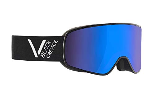 Black Crevice Skibrille – Schladming – Doppelscheibe, Anti-Fog-Beschichtung, UV400 Schutz (Black/White, L (Kopfumfang 58-61 cm)) von Black Crevice