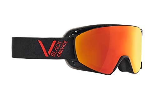 Black Crevice Skibrille – Schladming – Doppelscheibe, Anti-Fog-Beschichtung, UV400 Schutz (Black/red, L (Kopfumfang 58-61 cm))… von Black Crevice