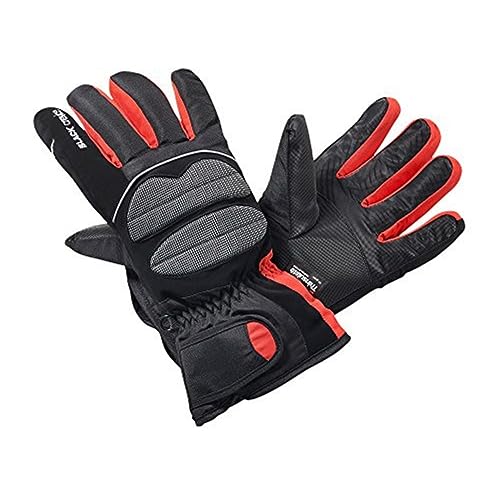 Black Crevice Erwachsenen Skihandschuhe, schwarz/rot, XL von Black Crevice