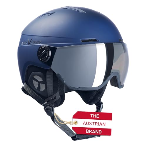 Black Crevice Skihelm Calgary mit Visier, Navy mat/Silver, S (51-54)… von Black Crevice