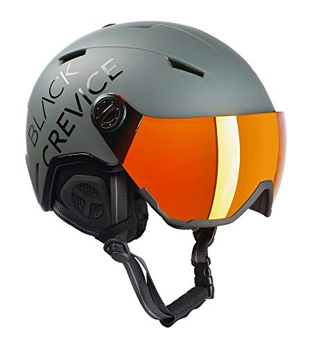 Black Crevice Skihelm Vail mit Visier, matt Gun/Shiny Black, L (58-61 cm)… von Black Crevice