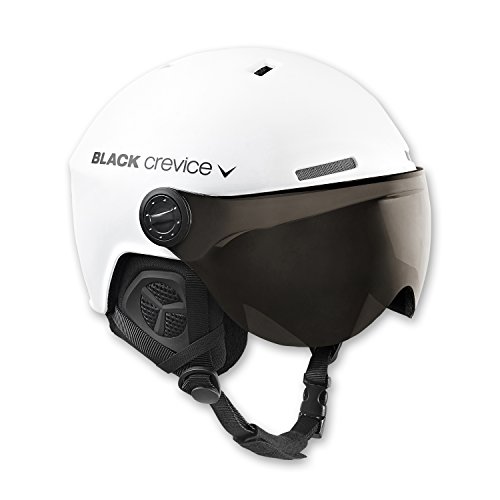 Black Crevice Skihelm mit Visier, Gstaad, BCR143921, weiß, Gr. S/M von Black Crevice