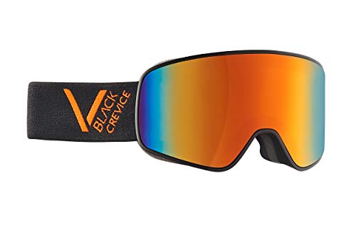 Black Crevice Skibrille – Schladming – Doppelscheibe, Anti-Fog-Beschichtung, UV400 Schutz (Black/orange, M (Kopfumfang 55-58 cm))… von Black Crevice