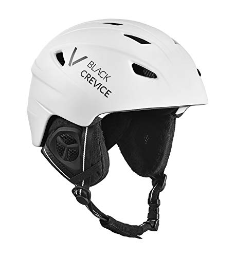 Black Crevice Unisex – Erwachsene Skihelm Streif, matt weiß/schwarz, XL (61 cm) von Black Crevice