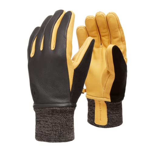 Black Diamond Dirt Bag Gloves Warme Und Wetterfeste Handschuhe, Schwarz Gelb, M von Black Diamond