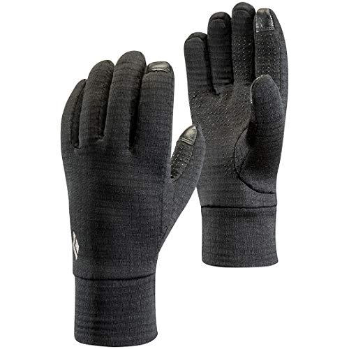 Black Diamond Midweight Gridtech Handschuhe / Touchscreen-geeignete, leichte Fleecehandschuhe - viel Wärme, wenig Gewicht & sicherer Halt / Unisex, Black, Größe: M von Black Diamond