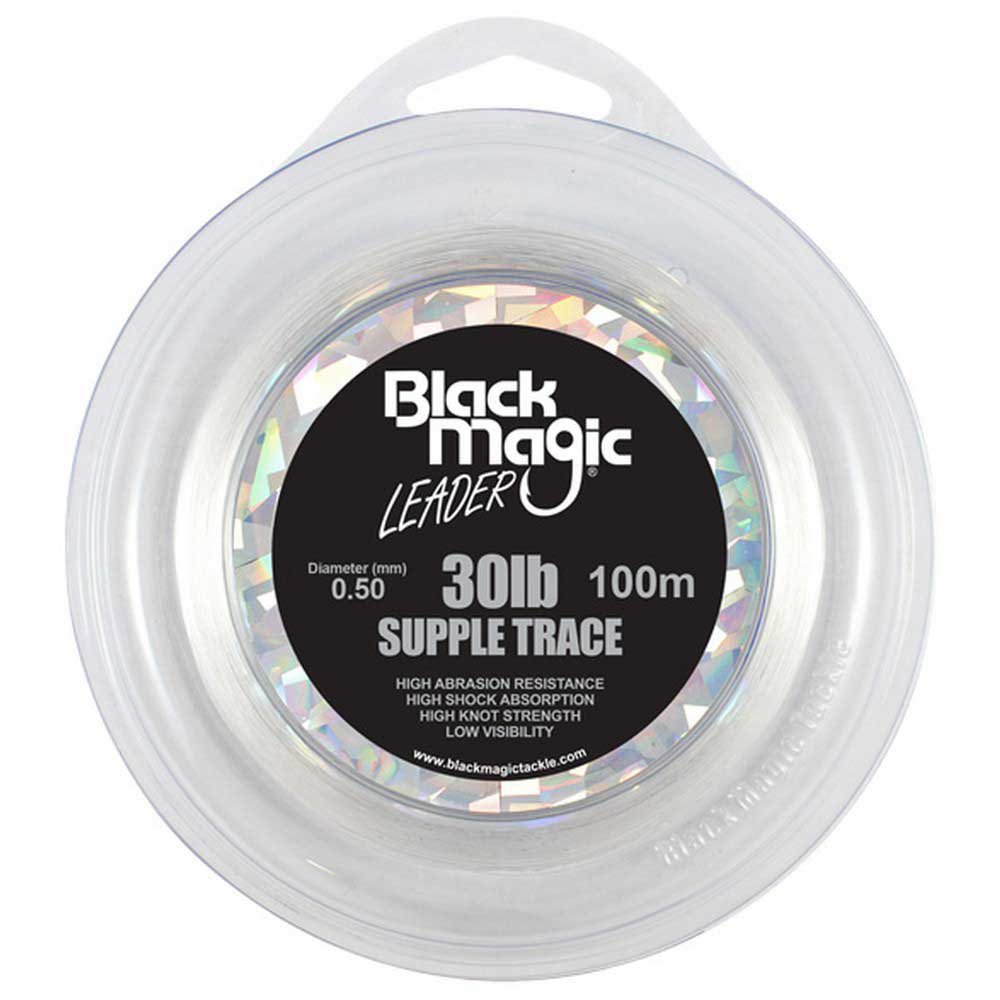 Black Magic Shock Leader Supple Trace 100 M Fluorocarbon Durchsichtig 0.500 mm von Black Magic
