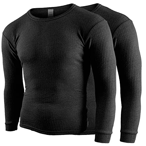 Black Snake® Thermounterhemd Thermounterwäsche Sport Unterhemden Herren 2 Stück Langarm - XL - Anthrazit von Black Snake
