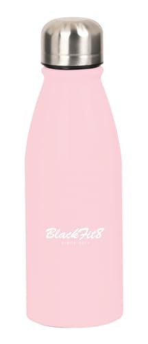 BlackFit8 M899D Enjoy Metallische Thermoskanne, Wasserflasche, doppelte Isolierung, bequem und leicht, 500 ml, 6 x 24 cm, Mintgrün, Pastell, Unisex Kinder, Standard, Minzgrün, Pastellfarben, Estándar, von Blackfit8