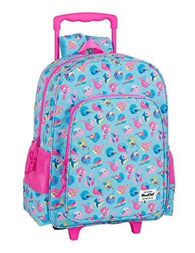Blackfit8 Rucksack mit kompaktem Trolley für Mädchen, Blau, Rosa (Pink) - 632001021 von Blackfit8