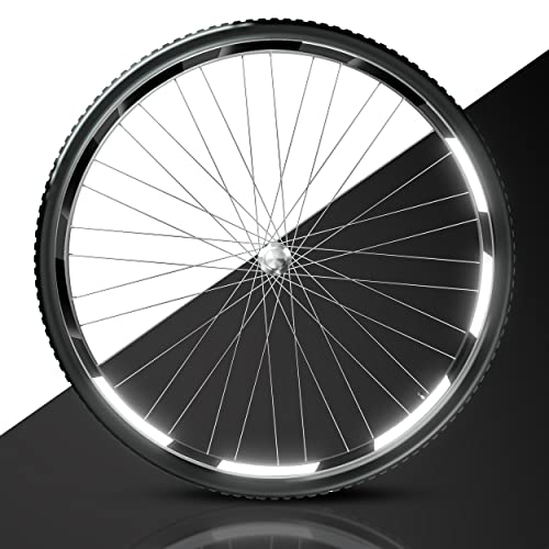 Blackshell® Reflektoren Aufkleber - passgenaues 60 teiliges Fahrrad Aufkleber Set für 27,5 28 und 29 Zoll Felgen - Fahrrad Felgen Aufkleber, Reflektoren Fahrrad in schwarz von Blackshell