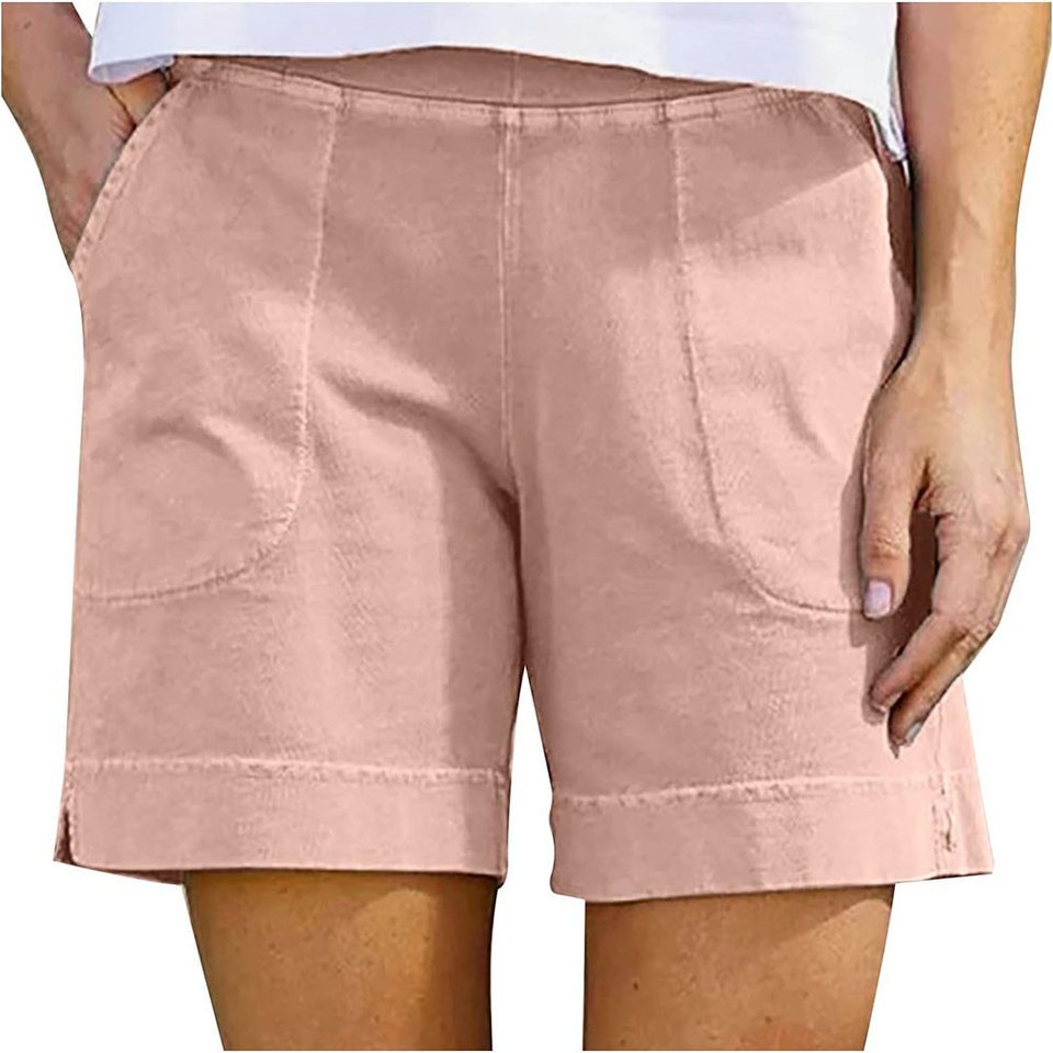 BlauWave Cargoshorts Shorts Damen Sommer Kurze Hosen Solid Color (1-tlg., Taille Stretch Freizeithose Lose) Geeignet für tägliche Reisen von BlauWave