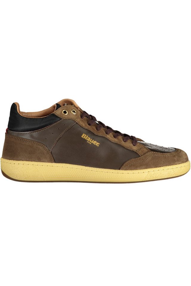 Blauer Sneaker Brauner Herrensportschuh mit Kontrastdetails und von Blauer