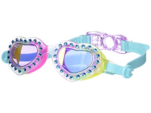 Bling2o Mädchen Schwimmbrille Herz Throb (kleine Kinder/große Kinder) Einheitsgröße I Love You Too Blau von Bling2o