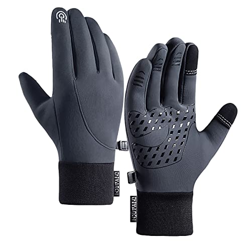 Blingko Touchscreen Handschuhe Herren Wasserdicht Fahrrad Handschuhe Winter Herren Damen, Geschenke für 2 Jährige Männer Fleecehandschuhe Schneeballschlacht für Laufen, Fahren, Radfahren, Wandern von Blingko