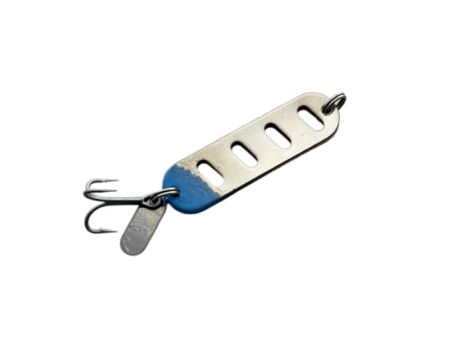 Blinker Jörg RAPFENBLINKER | Oberflächenköder für Raubfische | Extreme WURFWEITE | Spinnfischen | Spinnköder | 100% Made in Germany | Blinker | Silber, Rot, Orange, Blau, Gelb | 30gr. (Blau) von Blinker Jörg