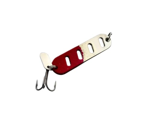 Blinker Jörg RAPFENBLINKER | Oberflächenköder für Raubfische | Extreme Wurfweite! | Spinnfischen | Spinnköder | Erhältlich in Silber, Rot, Orange, Blau, Gelb | 20gr. (Rot) von Blinker Jörg