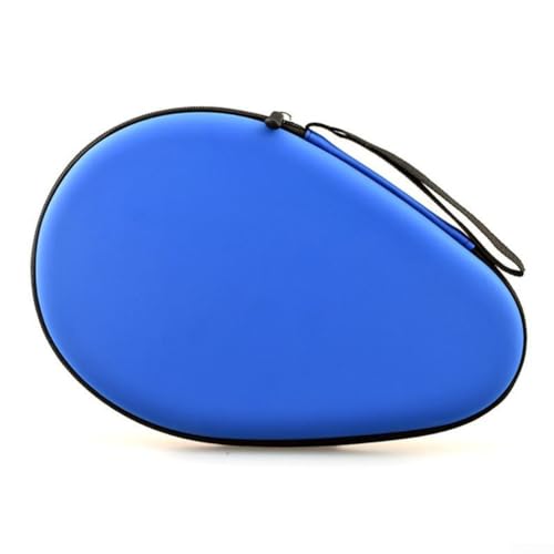 BlissfulAbode Tasche für Tischtennisschläger aus EVA, Taschen mit Reißverschluss, Tragetasche für 2 wasserdichte Tischtennishülle mit Reißverschluss für Indoor-Outdoor-Sport, Silber (Blau) von BlissfulAbode