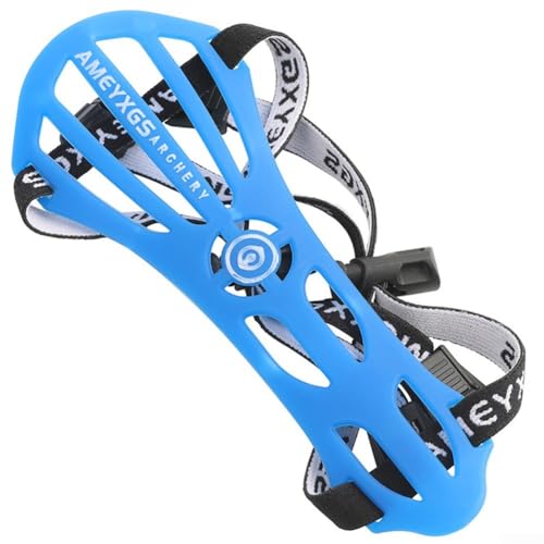 Professioneller Armschutz für Compound-Bögen, verstellbare elastische Riemen, Premium (blau) von BlissfulAbode