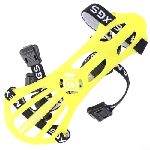 Professioneller Armschutz für Compound-Bögen, verstellbare elastische Riemen, Premium (gelb) von BlissfulAbode