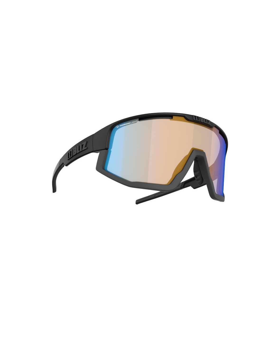 Bliz Fusion - Nanon / Nordic Light, matt black frame, coral with blue multi lens. Brillenfassung - Sportbrillen, von Bliz