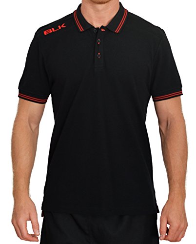 Blk Herren Polo Bekleidung Teamsport, schwarz/Rot, 164 von Blk