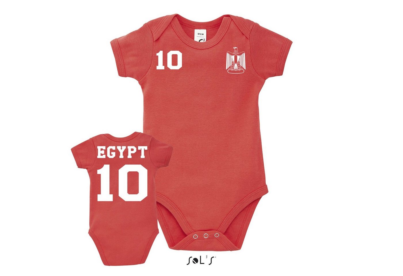 Blondie & Brownie Strampler Kinder Baby Ägypten Egypt Sport Trikot Fußball Meister WM Afrika Cup von Blondie & Brownie