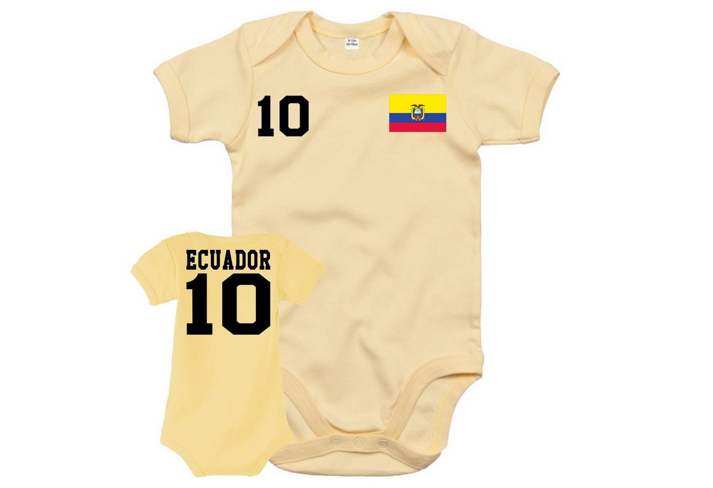 Blondie & Brownie Strampler Kinder Baby Ecuador Sport Trikot Fußball Handball Weltmeister Copa von Blondie & Brownie
